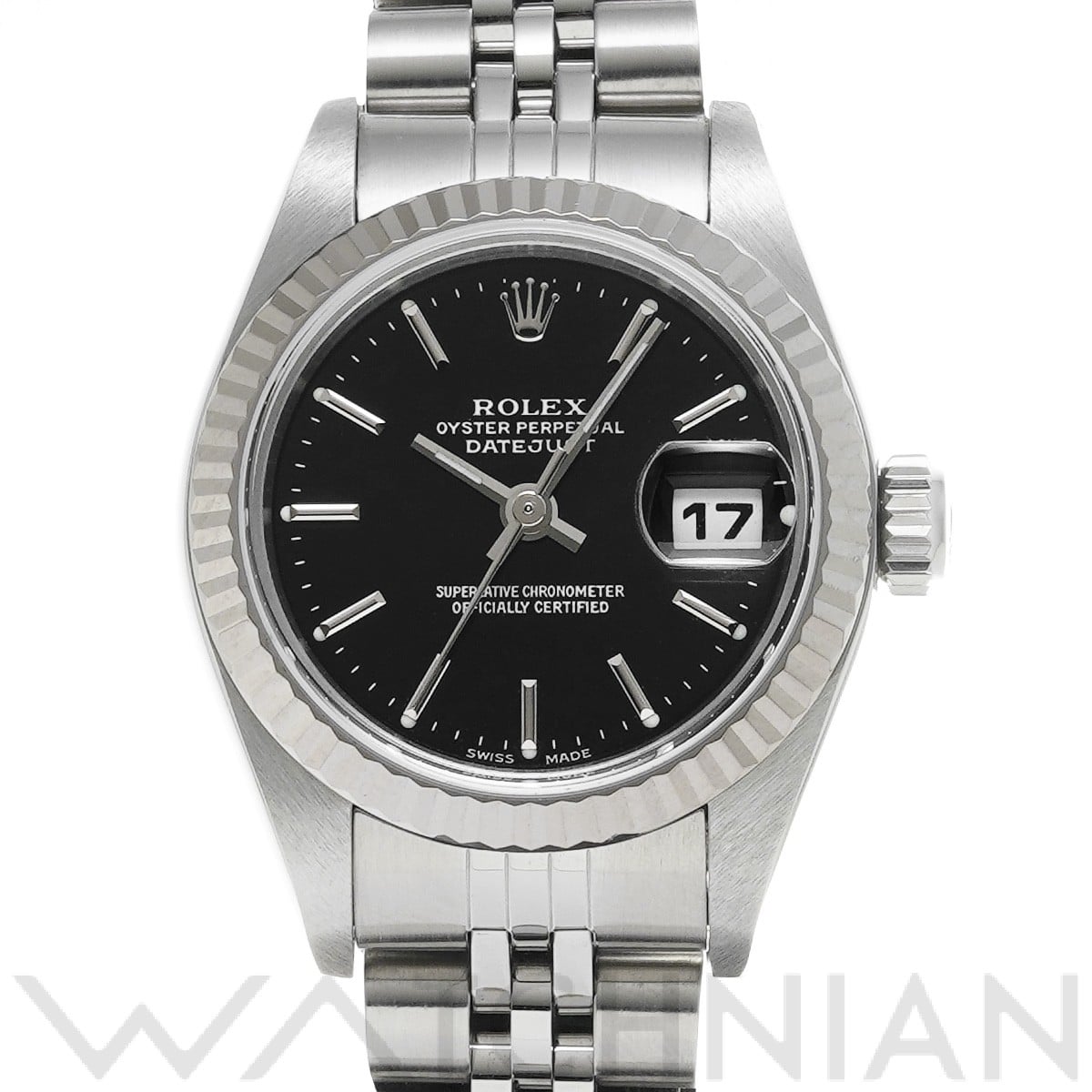 ロレックス デイトジャスト 26 79174 ブラック レディース 時計 【中古】【wristwatch】