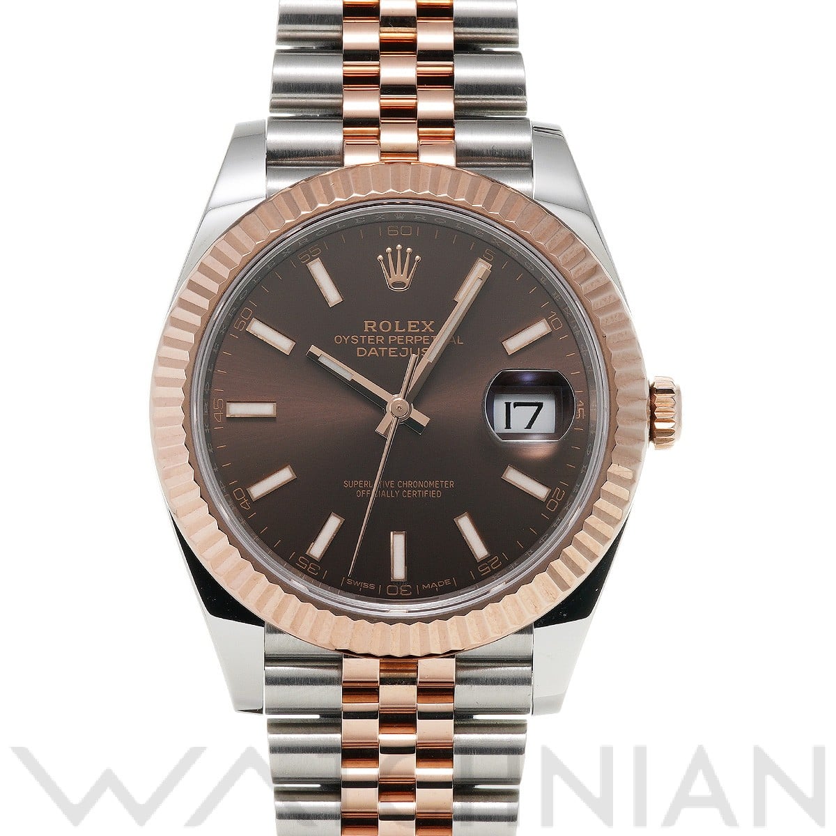 ロレックス デイトジャスト 41 126331 チョコレート メンズ 時計 【中古】【wristwatch】