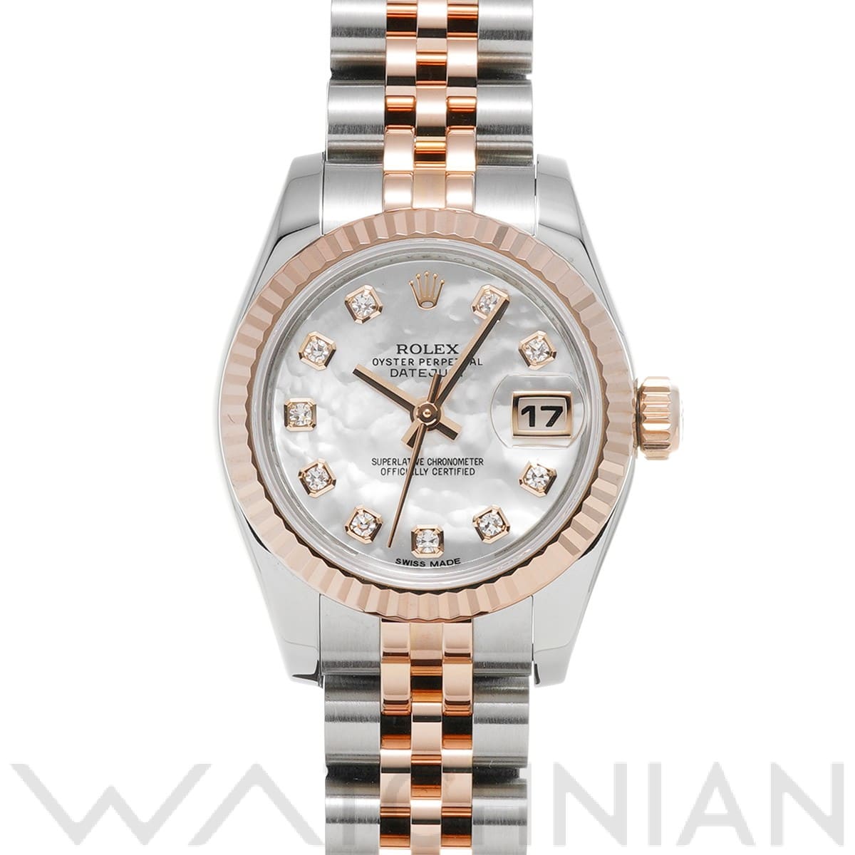 ロレックス レディ デイトジャスト 26 179171NG ホワイトシェル/ダイヤモンド レディース 時計 【中古】【wristwatch】