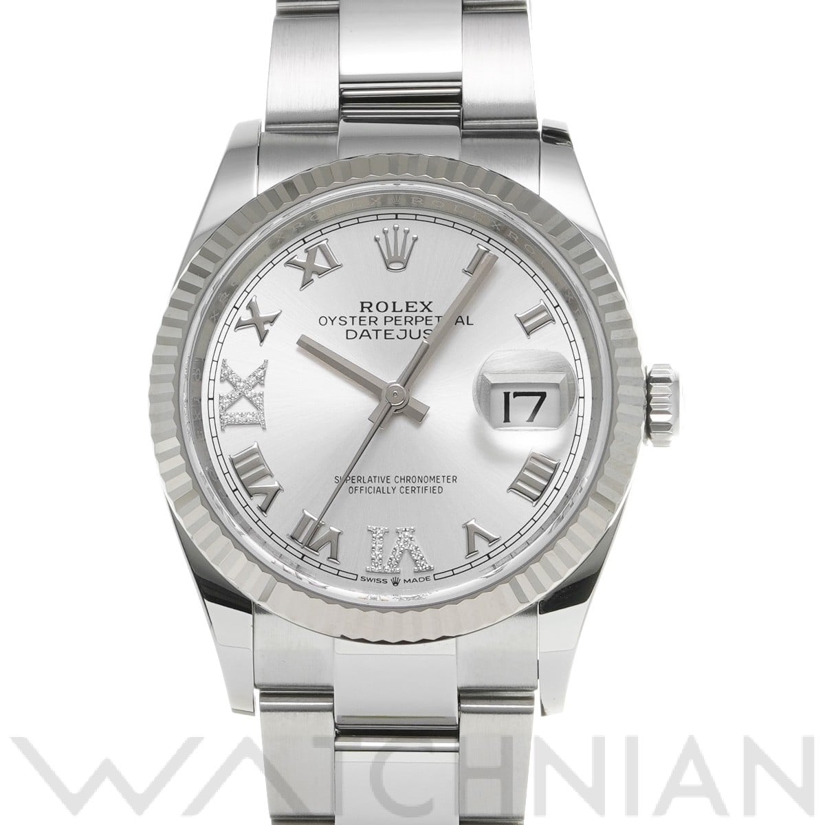 ロレックス デイトジャスト 36 126234 シルバー/ダイヤモンド メンズ 時計 【中古】【wristwatch】