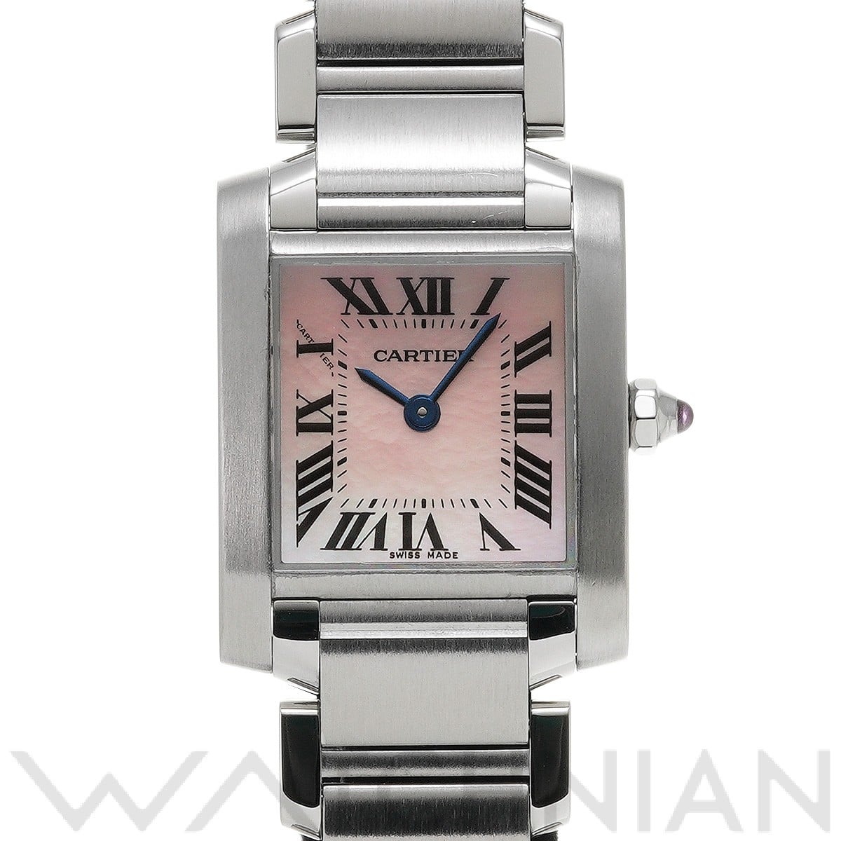 カルティエ / CARTIER タンク フランセーズ SM W51028Q3 ピンクシェル レディース 時計 【中古】【wristwatch】