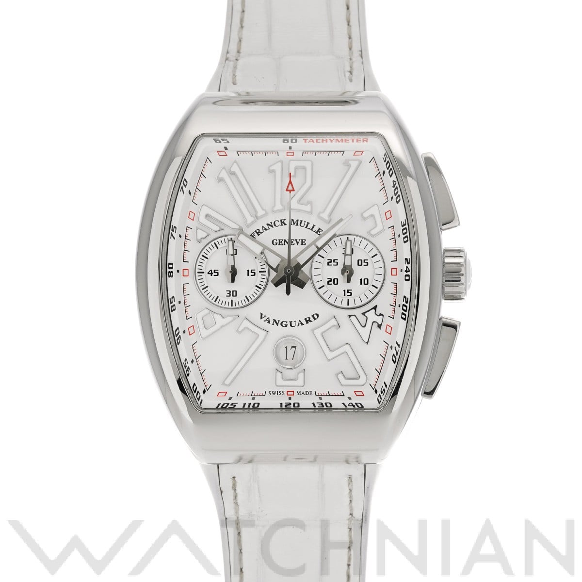 ヴァンガード クロノグラフ V45CCDT ホワイト フランクミュラー FRANCK MULLER メンズ 【中古】