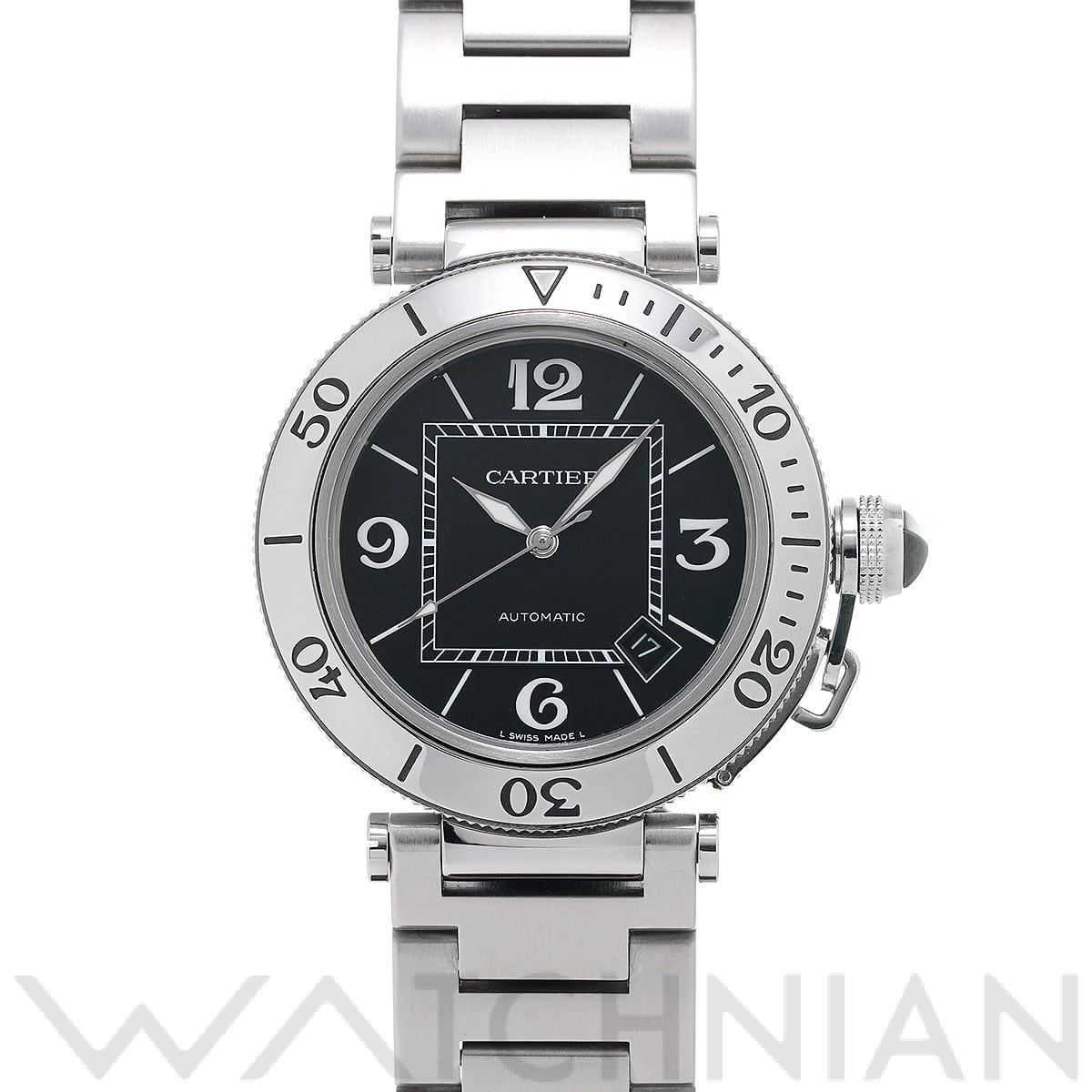 カルティエ / CARTIER パシャ シータイマー W31077M7 ブラック メンズ 時計 【中古】【wristwatch】