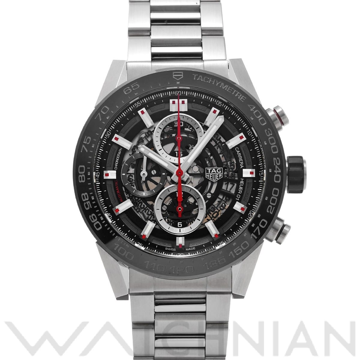 タグ ホイヤー / TAG HEUER カレラ キャリバーホイヤー01 クロノグラフ CAR2A1W.BA0703 ブラック メンズ 時計 【中古】【wristwatch】