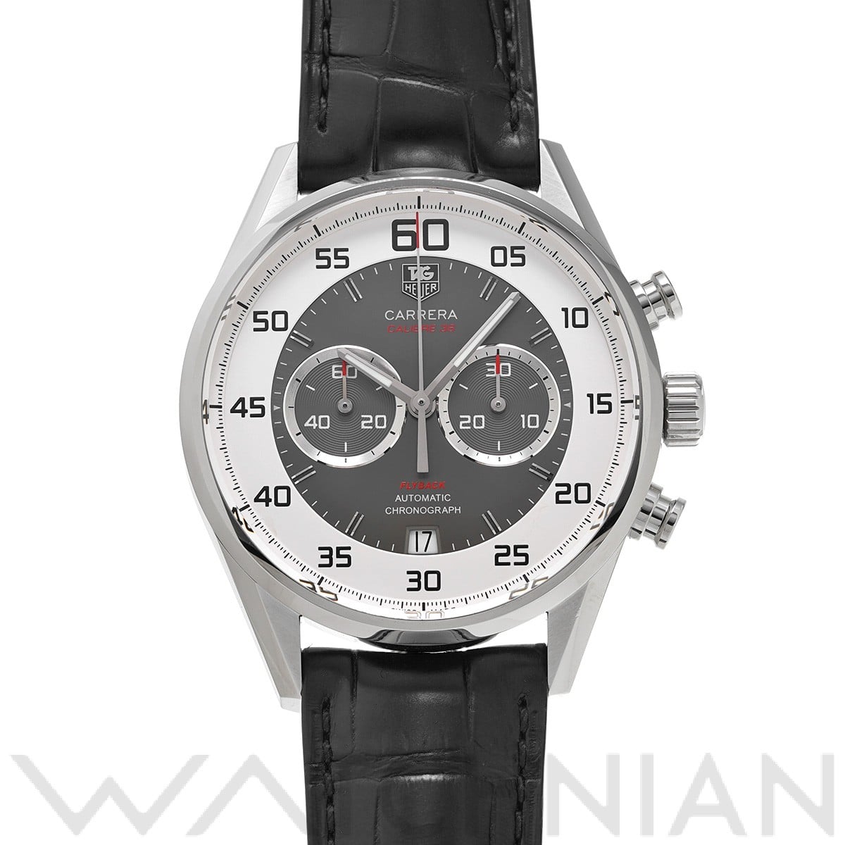 カレラ キャリバー36 クロノグラフ フライバック CAR2B11.FC6235 グレー/シルバー タグ ホイヤー TAG HEUER メンズ 【中古】