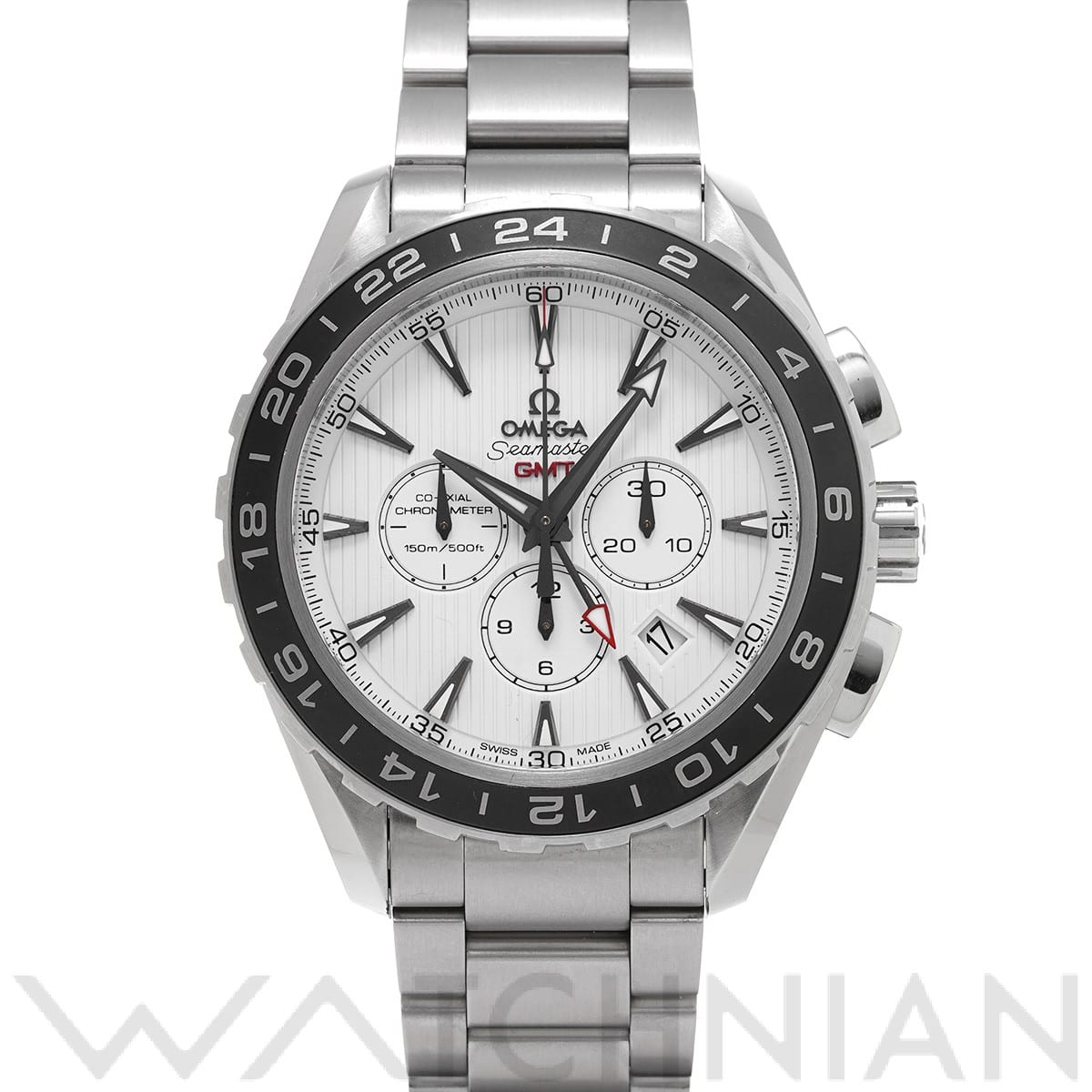 オメガ / OMEGA シーマスター アクアテラ コーアクシャル GMT クロノグラフ 231.10.44.52.04.001 ホワイト メンズ 時計 【中古】【wristwatch】