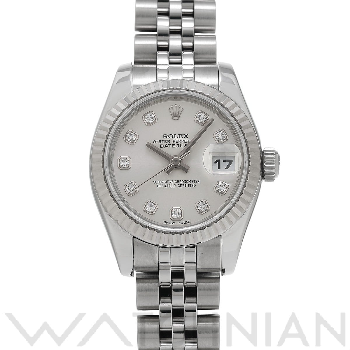 ロレックス レディ デイトジャスト 26 179174 シルバー/ダイヤモンド レディース 時計 【中古】【wristwatch】