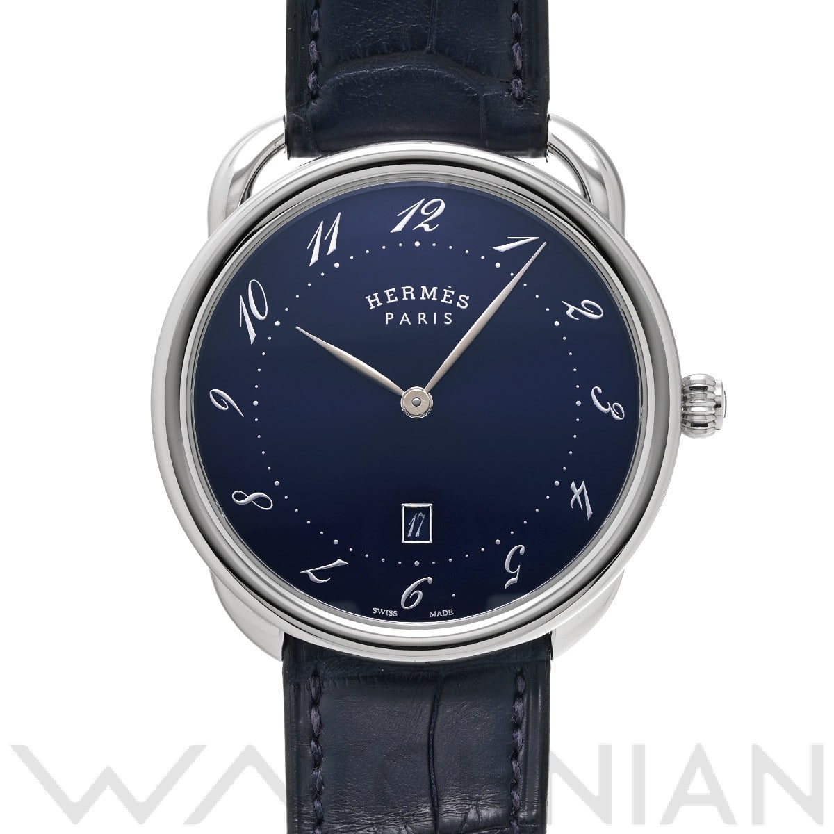 エルメス アルソー GM AR7Q.810 ブルー メンズ 時計 【中古】【wristwatch】