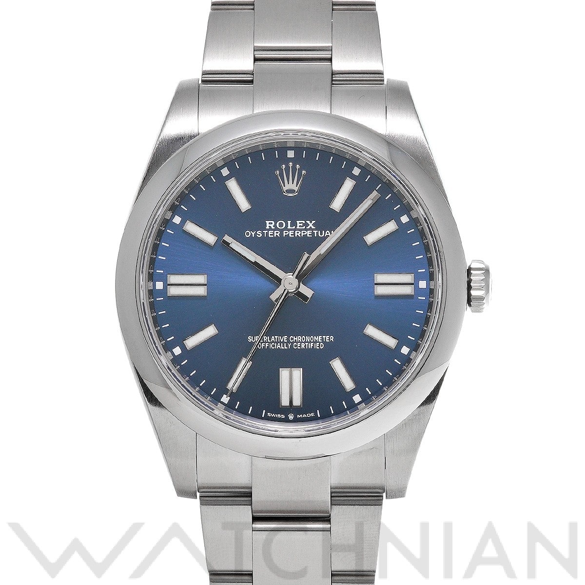 ロレックス オイスターパーペチュアル 41 124300 ブライトブルー メンズ 時計 【中古】【wristwatch】