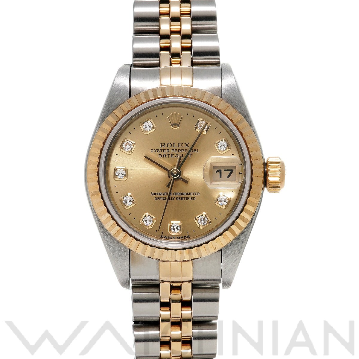 ロレックス デイトジャスト 79173G シャンパン/ダイヤモンド レディース 時計 【中古】【wristwatch】