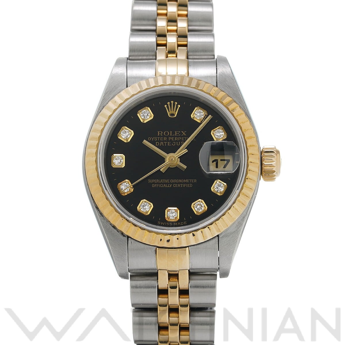 ロレックス デイトジャスト 26 79173G ブラック/ダイヤモンド レディース 時計 【中古】【wristwatch】