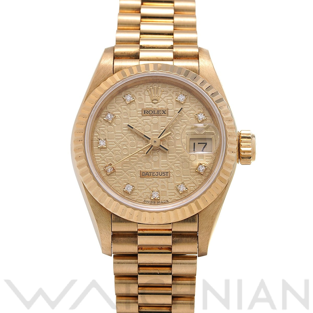 デイトジャスト 69178G E番(1990年頃製造) シャンパンコンピュータ/ダイヤモンド ロレックス ROLEX レディース 【中古】