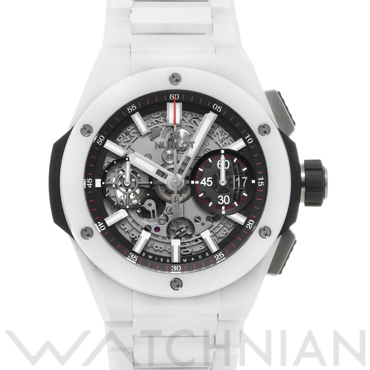 ウブロ ビッグバン インテグレーテッド ホワイトセラミック 451.HX.1123.HX マットグレー/スケルトン メンズ 時計 【中古】【wristwatch】