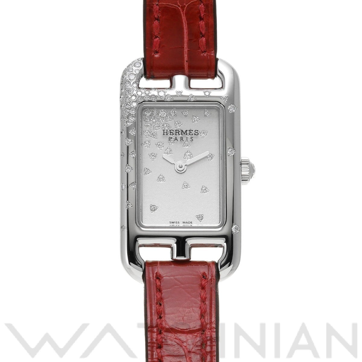 エルメス ナンタケット ミニ ジュテ・ドゥ・ディアマン NA2.131 シルバー/ダイヤモンド レディース 時計 【中古】【wristwatch】