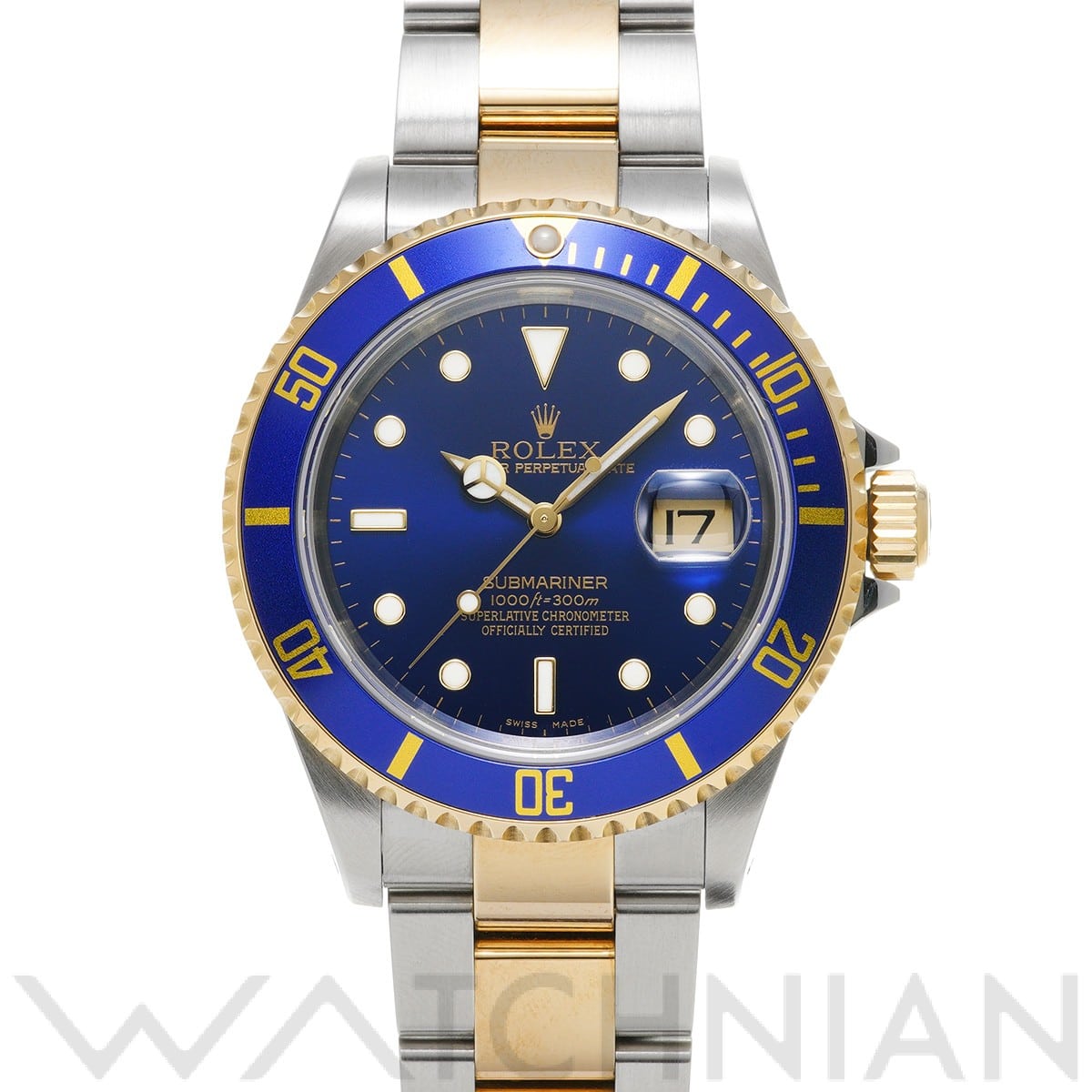 サブマリーナ デイト 16613 Y番(2003年頃製造) ブルー ロレックス ROLEX メンズ 【中古】
