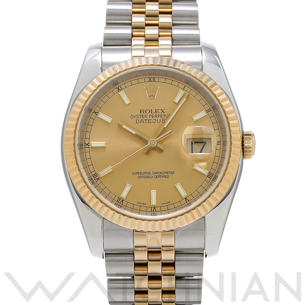 ロレックス デイトジャスト 36 116233 シャンパン メンズ 時計 【中古】【wristwatch】