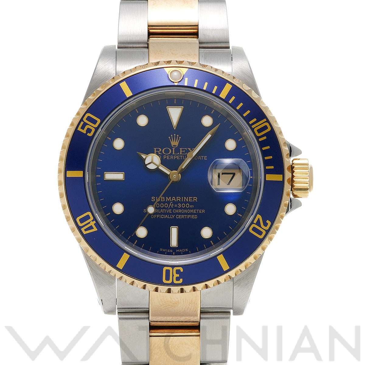 サブマリーナ デイト 16613 K番(2002年頃製造) ブルー ロレックス ROLEX メンズ 【中古】