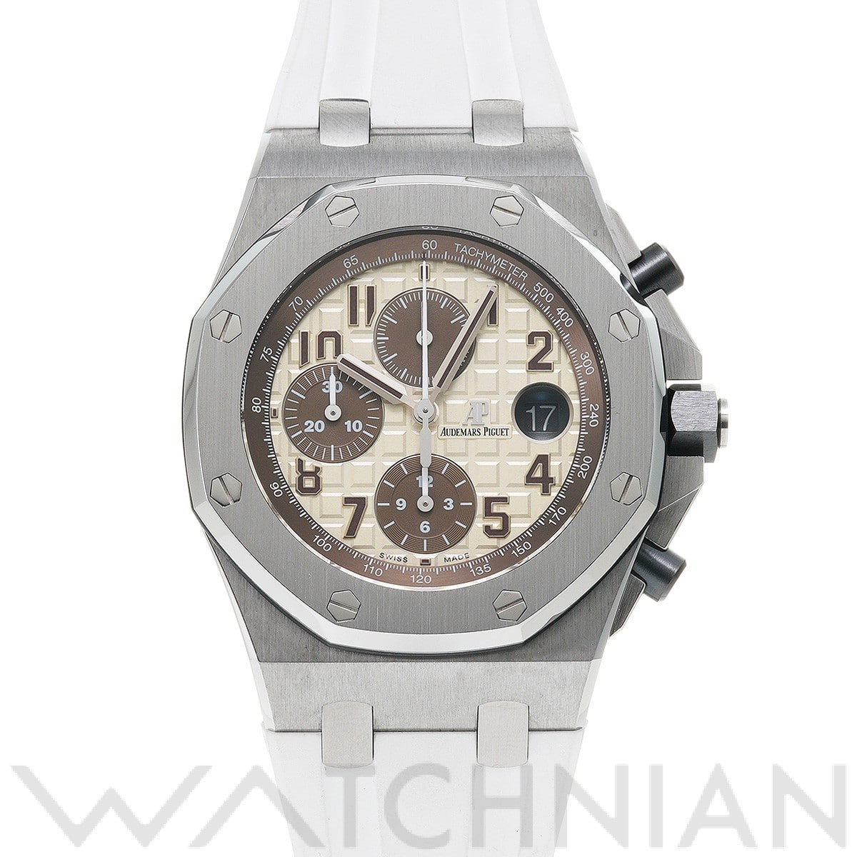 オーデマ ピゲ ロイヤルオーク オフショア クロノグラフ 26470ST.OO.A801CR.01 アイボリー/ブラウン メンズ 時計 【中古】【wristwatch】