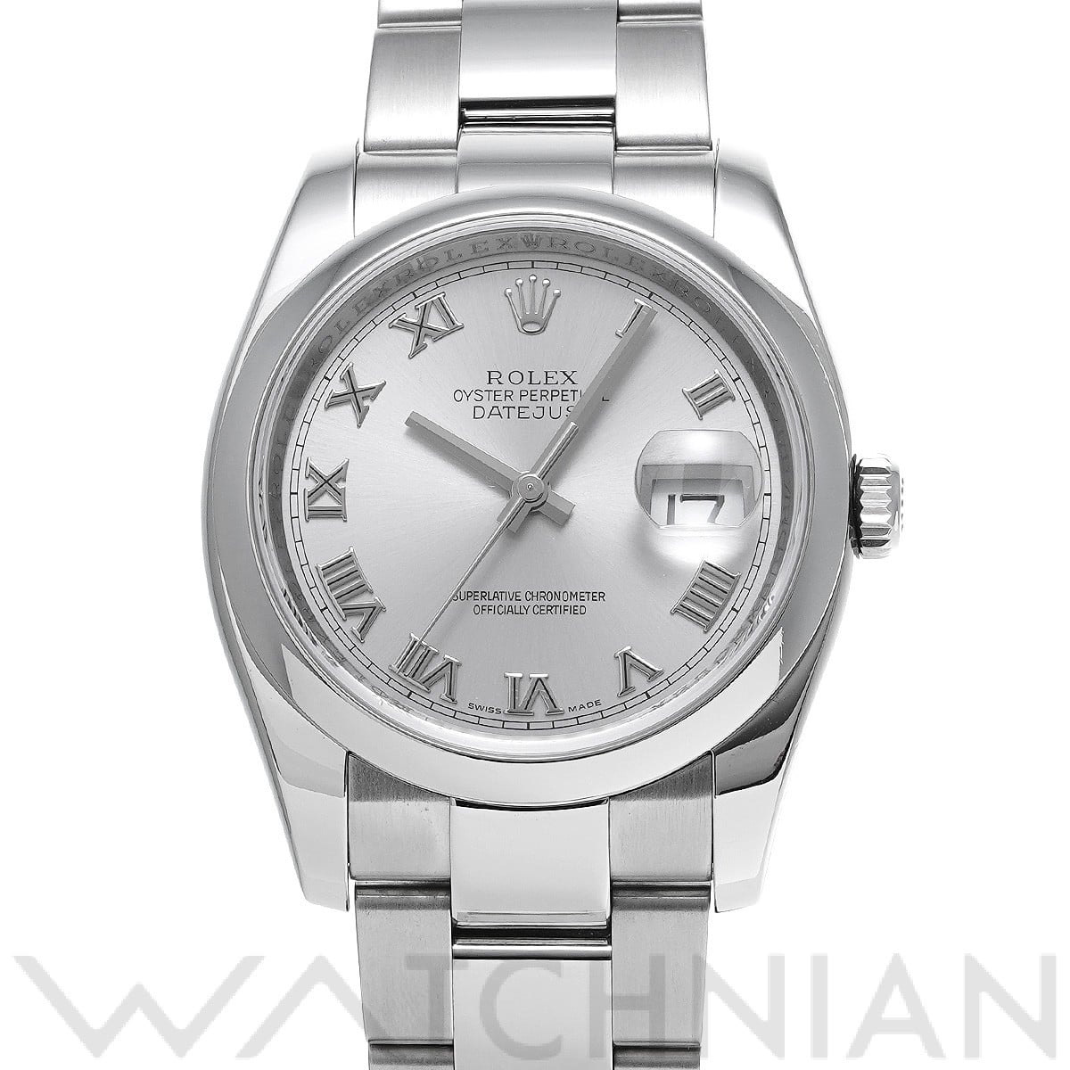 ロレックス デイトジャスト 36 116200 グレー メンズ 時計 【中古】【wristwatch】