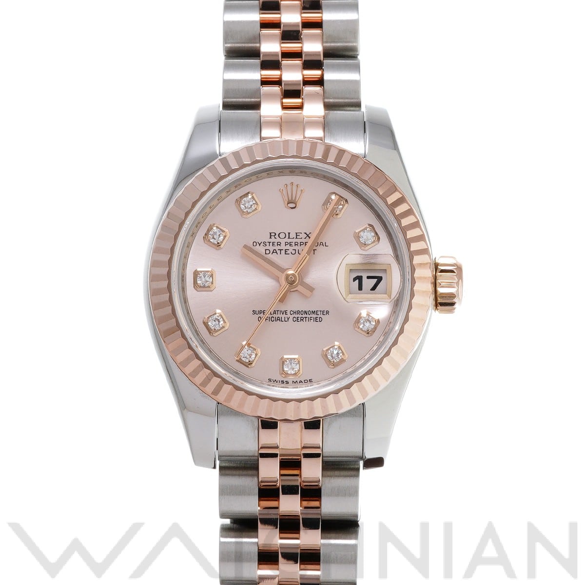 ロレックス レディ デイトジャスト 26 179171G ピンク/ダイヤモンド レディース 時計 【中古】【wristwatch】