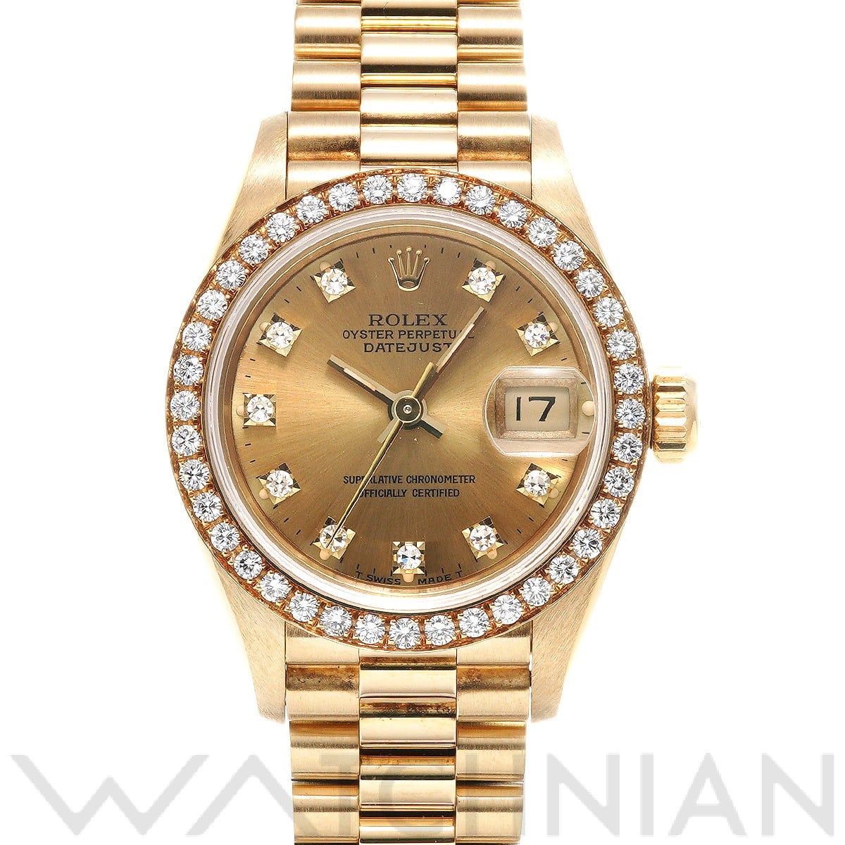 デイトジャスト 69138G E番(1991年頃製造) シャンパン/ダイヤモンド ロレックス ROLEX レディース 【中古】