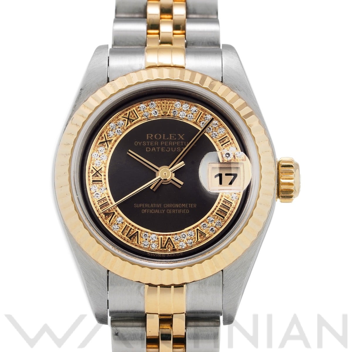 ロレックス デイトジャスト 26 79173MR グレー/ダイヤモンド レディース 時計 【中古】【wristwatch】