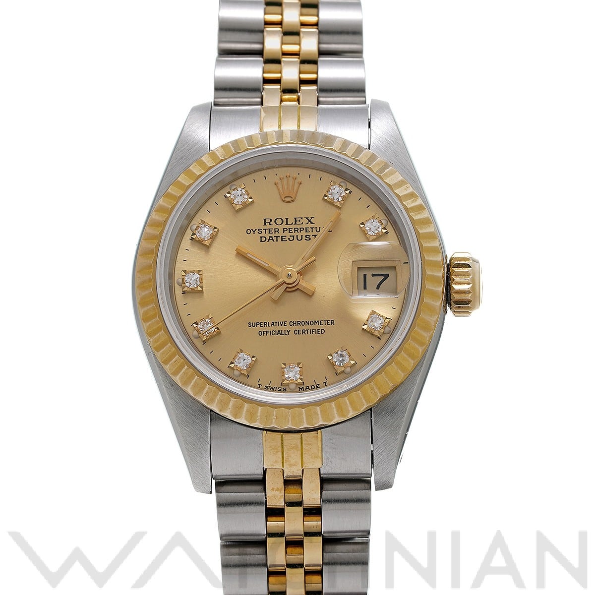デイトジャスト 69173G 97番台(1986年頃製造) シャンパン/ダイヤモンド ロレックス ROLEX レディース 【中古】