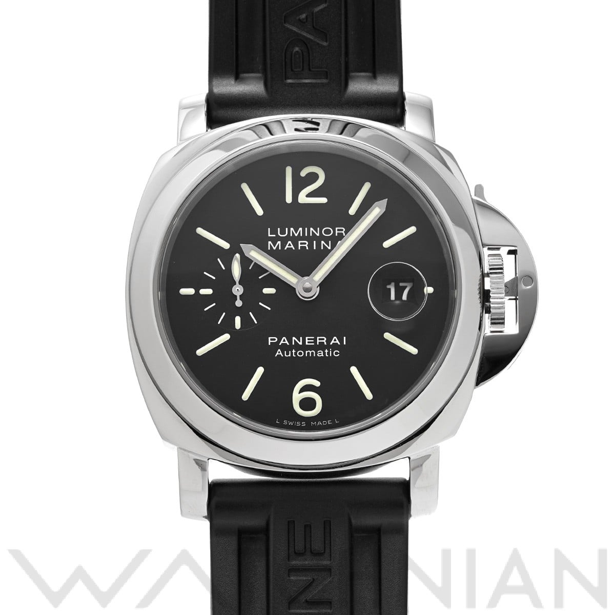 ルミノールマリーナ オートマティック PAM00104 L番(2009年製造) ブラック パネライ OFFICINE PANERAI メンズ 【中古】