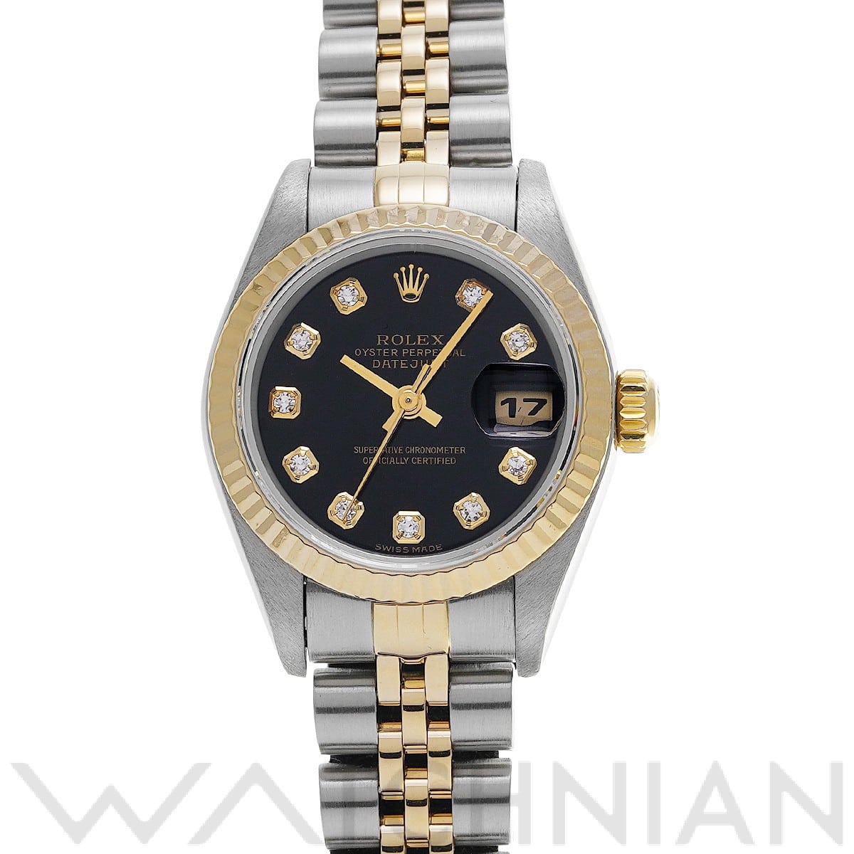 ロレックス デイトジャスト 79173G ブラック/ダイヤモンド レディース 時計 【中古】【wristwatch】