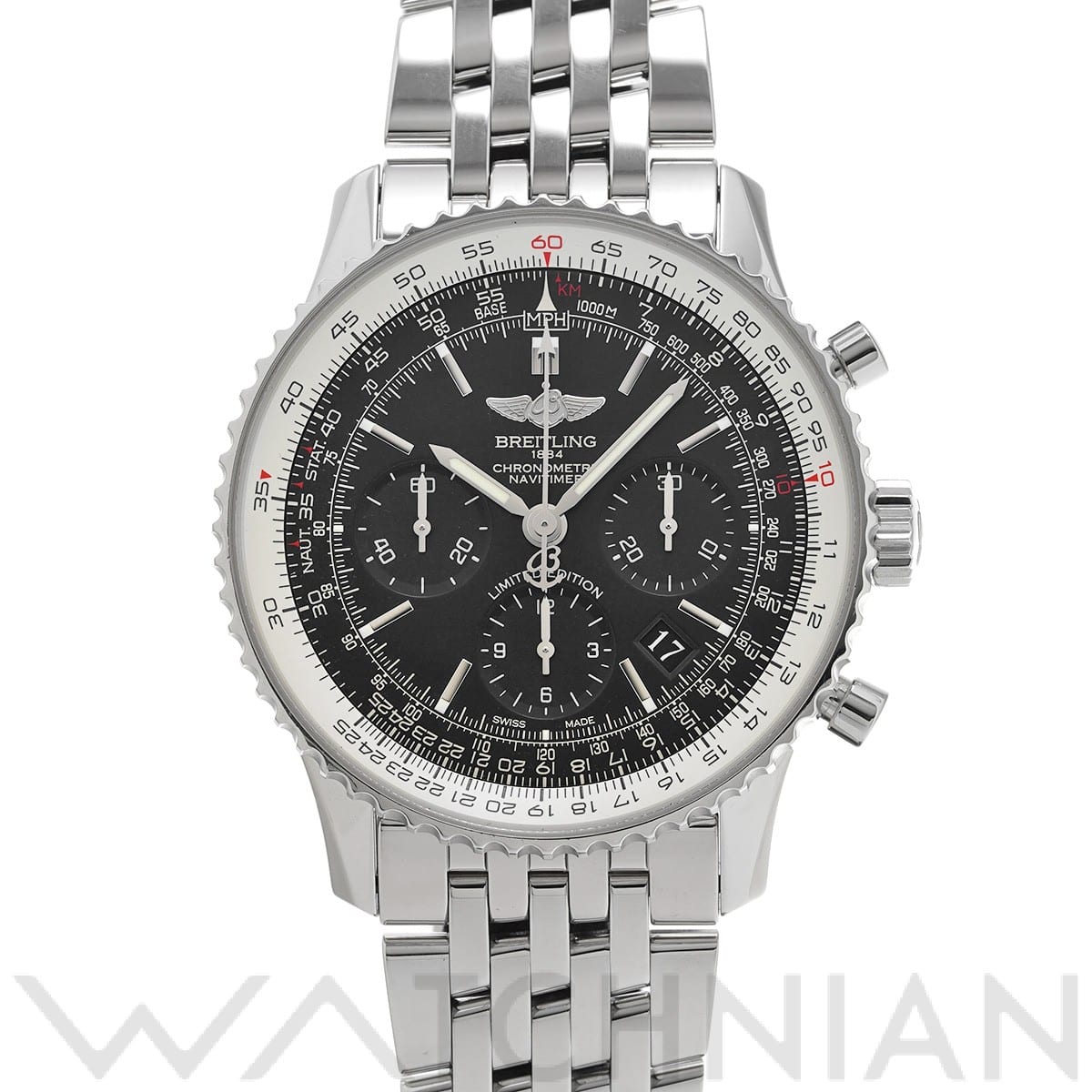 ブライトリング / BREITLING ナビタイマー 01 AB01211Y/BE65 ブラック メンズ 時計 【中古】【wristwatch】