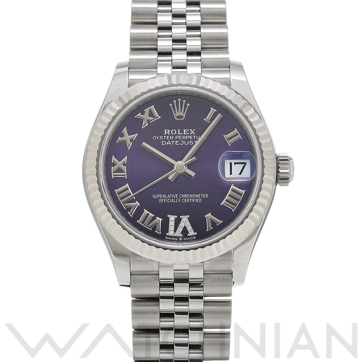 デイトジャスト 31 278274 ランダムシリアル オーベルジーヌ/VIダイヤモンド ロレックス ROLEX ユニセックス 【中古】