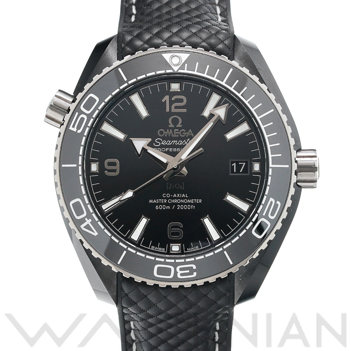 シーマスター プラネットオーシャン 600 コーアクシャル マスタークロノメーター 215.92.40.20.01.001 ブラック オメガ OMEGA メンズ 【中古】