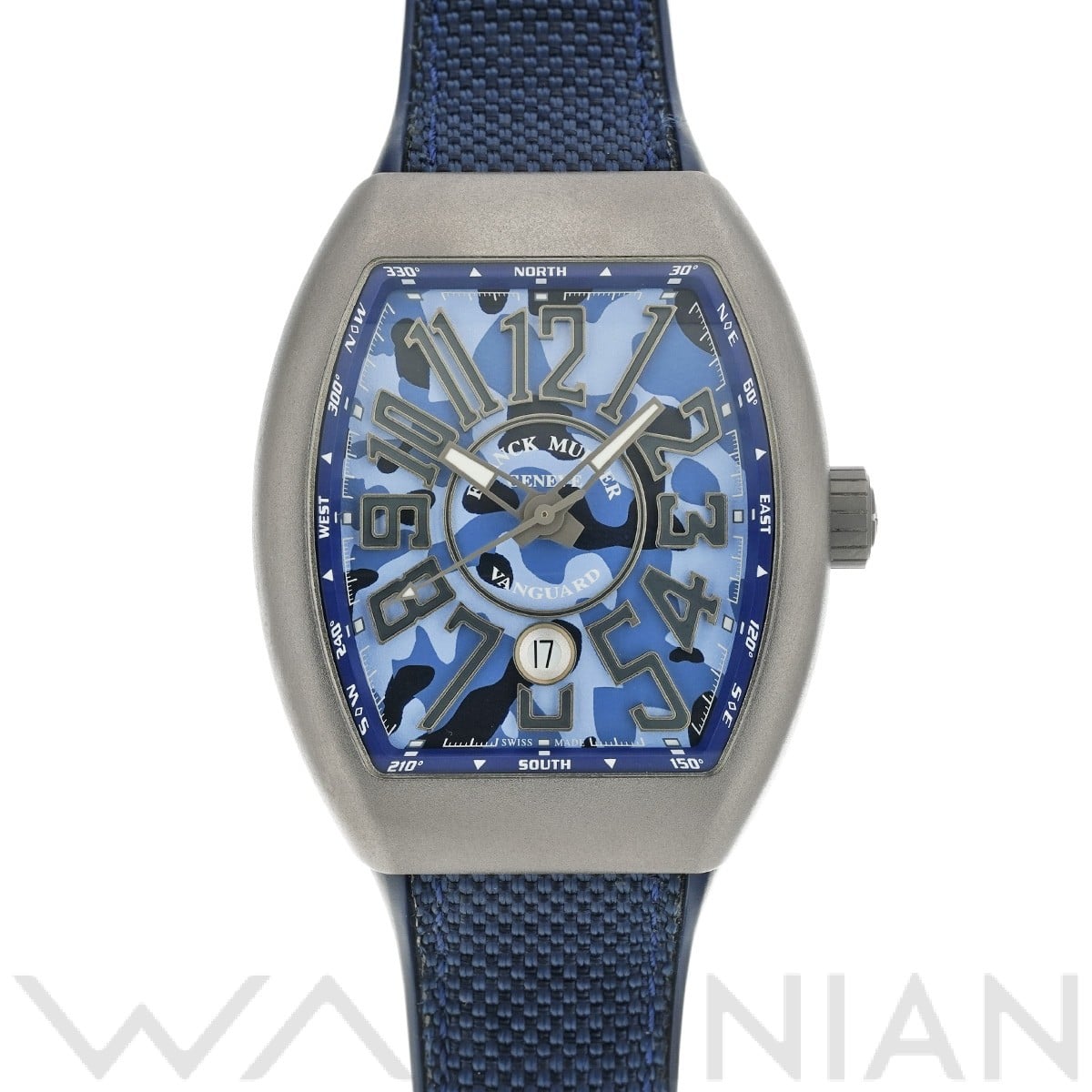 ヴァンガード カモフラージュ V45SCDTTTMCBLCAMO ブルーカモフラージュ フランクミュラー FRANCK MULLER メンズ 【中古】