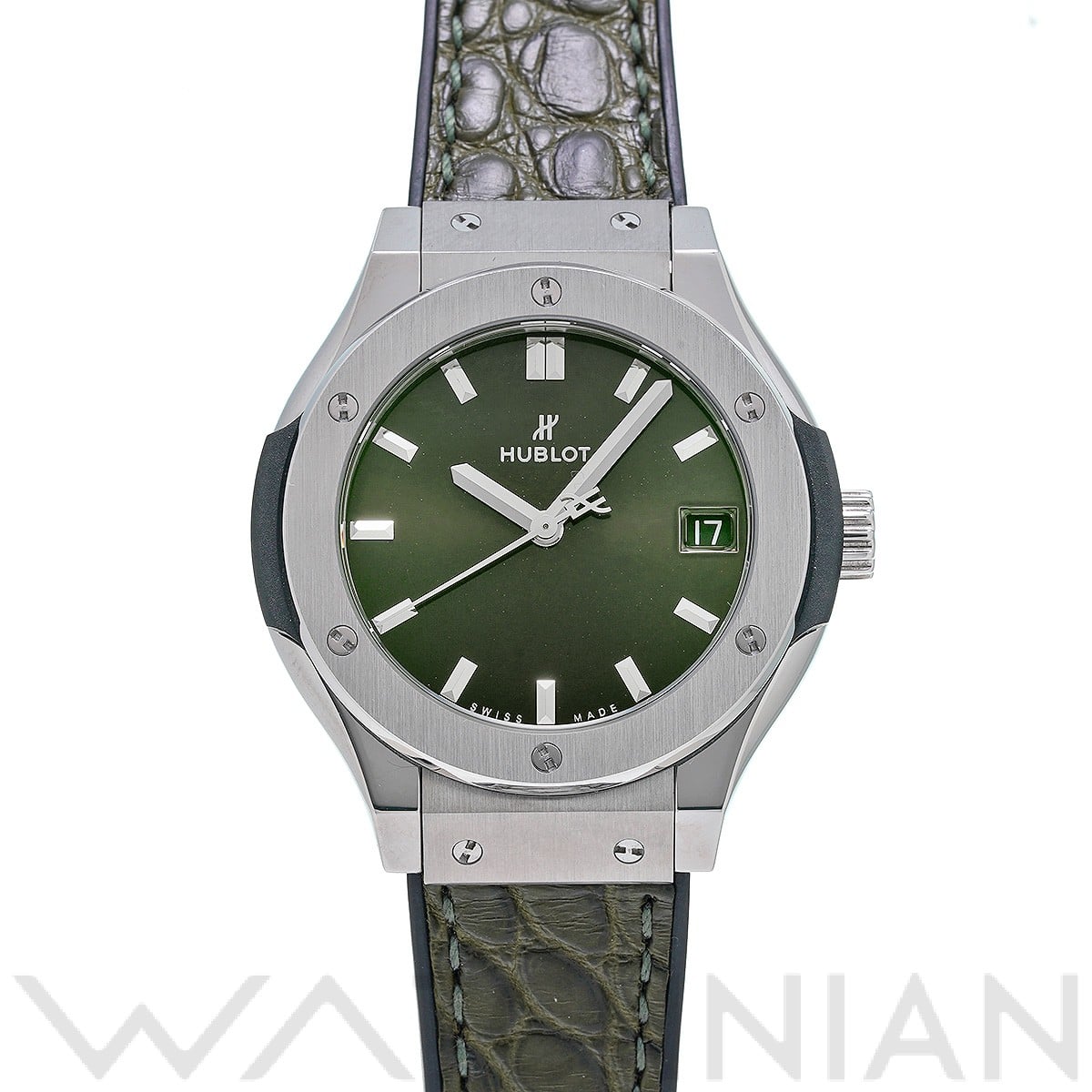 ウブロ / HUBLOT クラシックフュージョン チタニウム 581.NX.8970.LR グリーン ユニセックス 時計 【中古】【wristwatch】