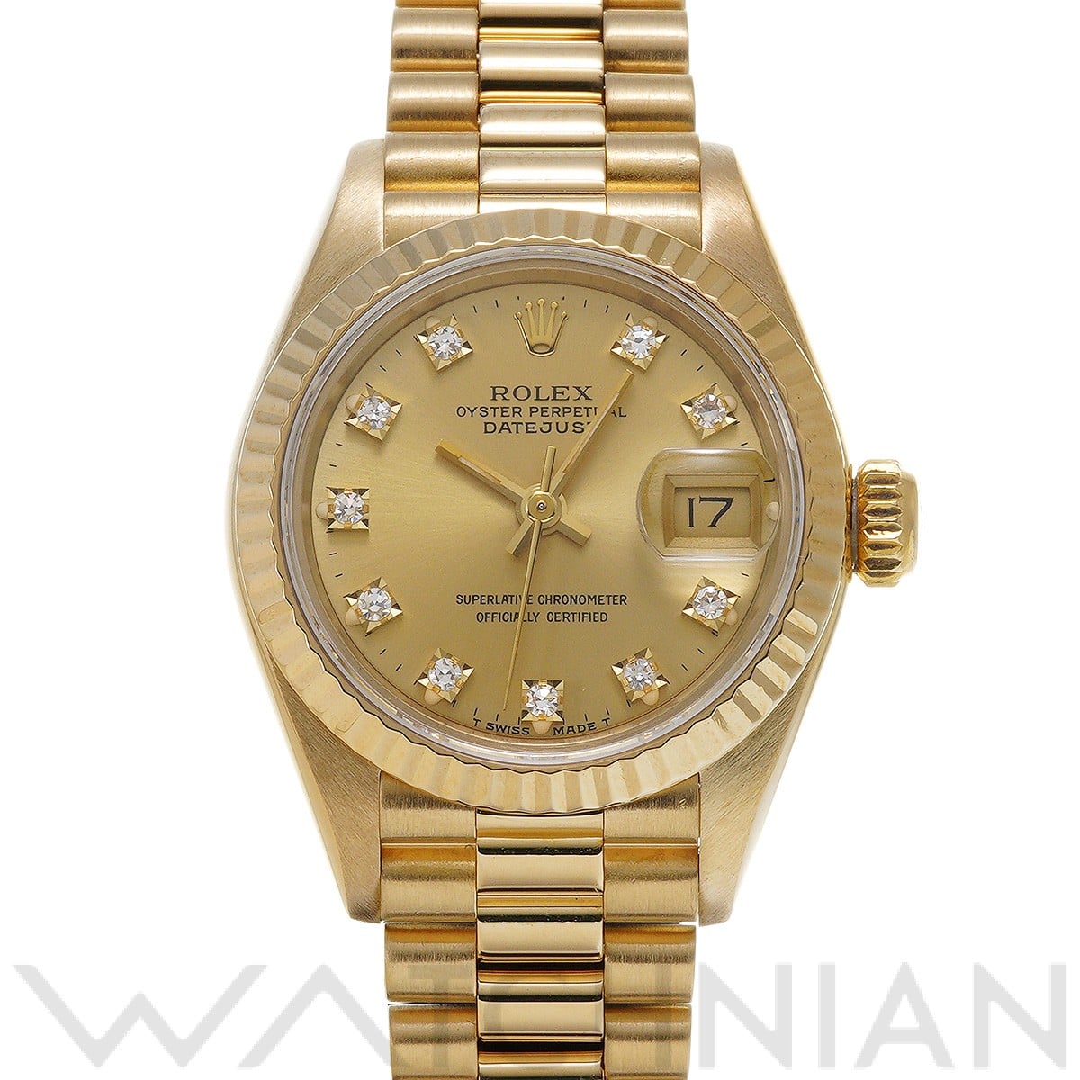 デイトジャスト 69178G L番(1989年頃製造) シャンパン/ダイヤモンド ロレックス ROLEX レディース 【中古】