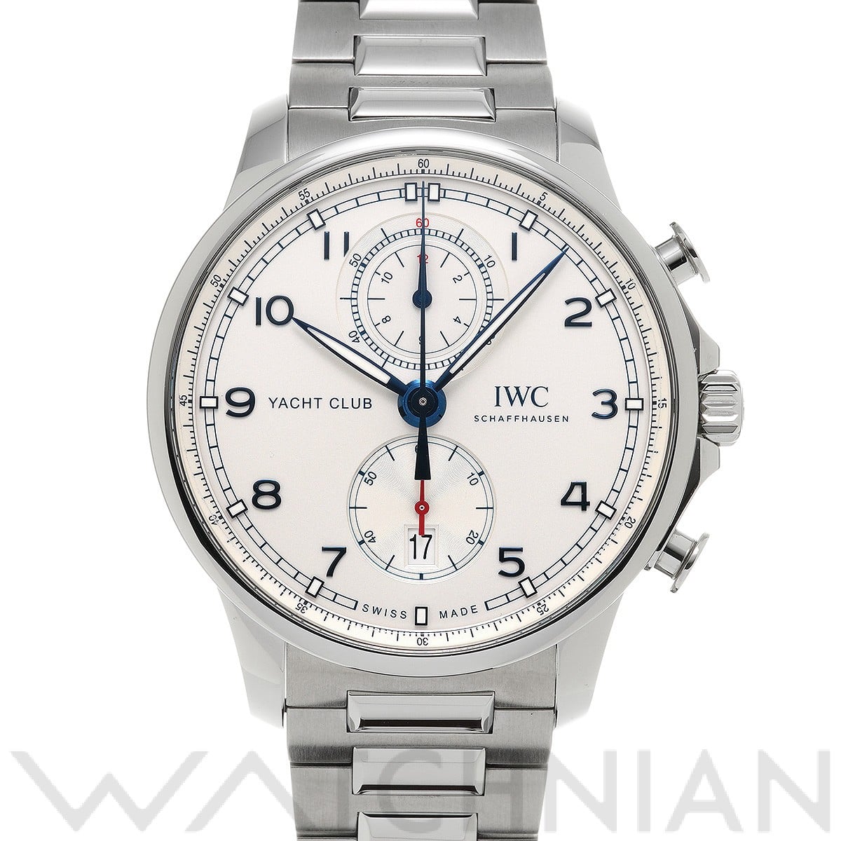 IWC ポルトギーゼ ヨットクラブ クロノグラフ IW390702 シルバーメッキ メンズ 時計 【中古】【wristwatch】