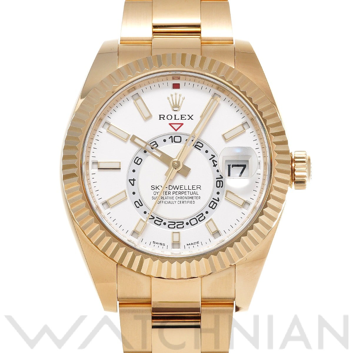 スカイドゥエラー 326938 ランダムシリアル ホワイト ロレックス ROLEX メンズ 【中古】