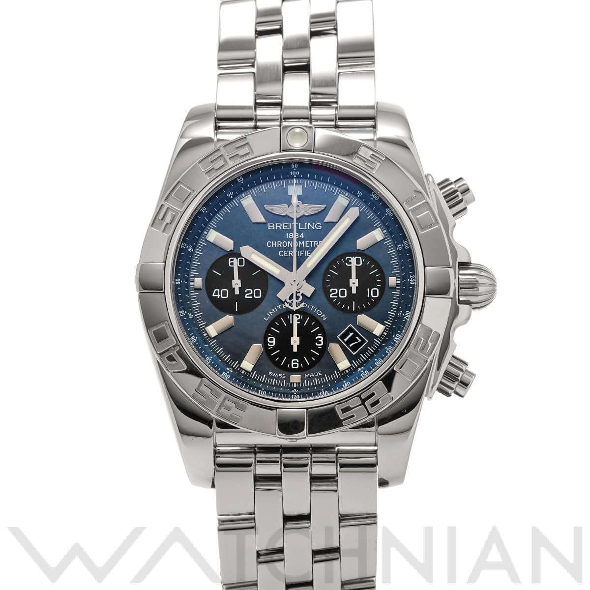 ブライトリング / BREITLING クロノマット 44 AB01111A/BF68 ブルーシェル/ブラック メンズ 時計 【中古】【wristwatch】