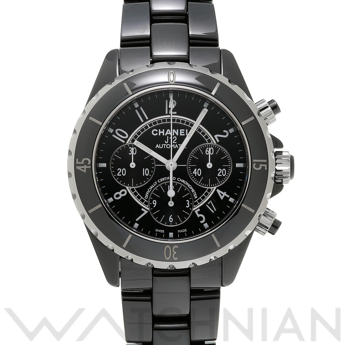 シャネル / CHANEL J12 クロノグラフ 41MM H0940 ブラックラッカー メンズ 時計 【中古】【wristwatch】