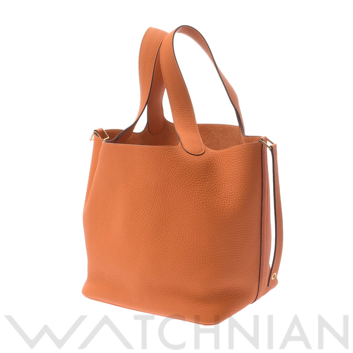 ピコタン ロック MM オレンジ/ゴールド金具 トリヨンクレマンス HERMES エルメス レディース 【新品】