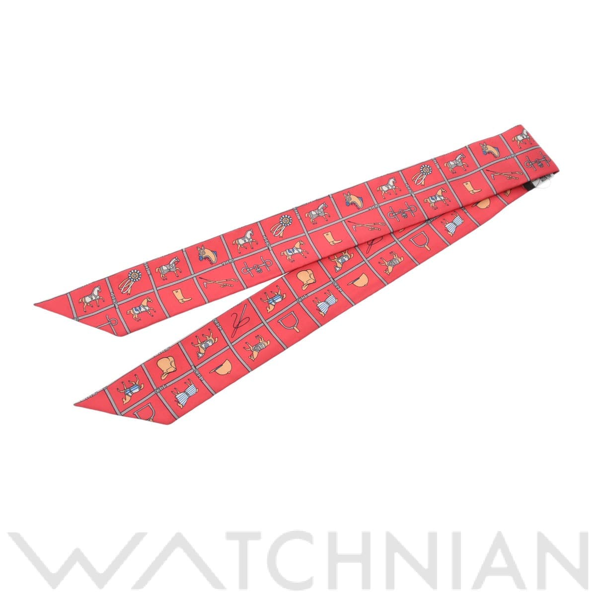 エルメス / HERMES ツイリー COUVERTURES ET TENUES DE JOUR グレナデン/キャメル/ブルー 061356S 11 シルク100％ レディース 【新品】【other】