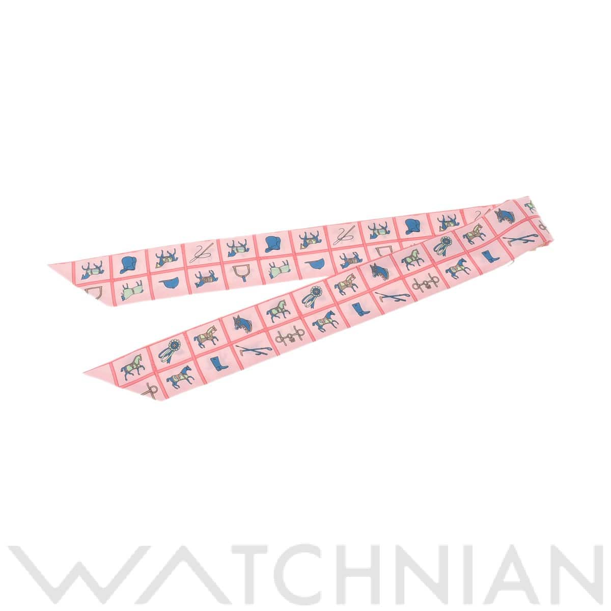 エルメス / HERMES ツイリー COUVERTURES ET TENUES DE JOUR ローズ/ブルー/ヴェール 061356S 12 シルク100％ レディース 【新品】【other】