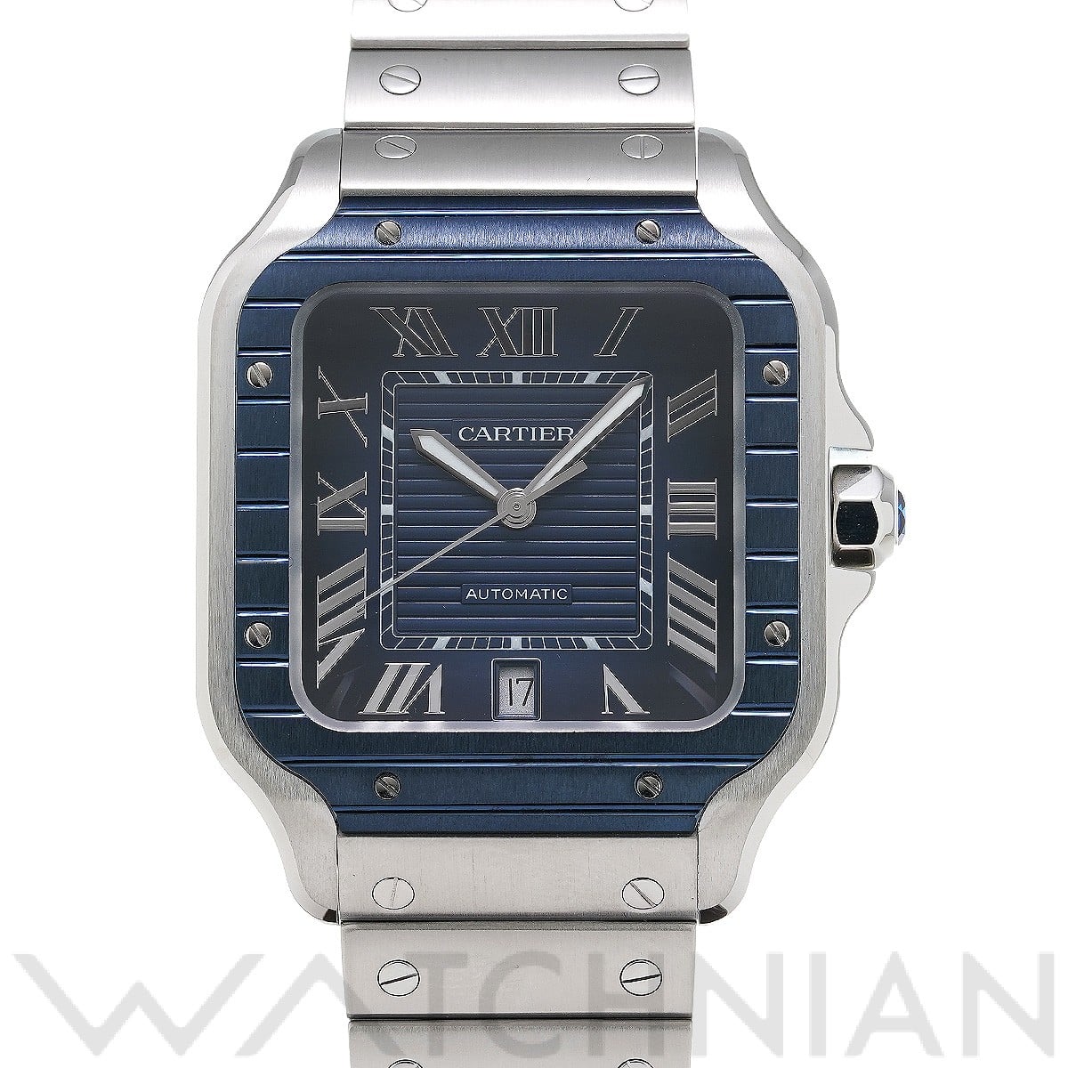 カルティエ / CARTIER サントス ドゥ カルティエ LM WSSA0048 ブルー メンズ 時計 【中古】【wristwatch】