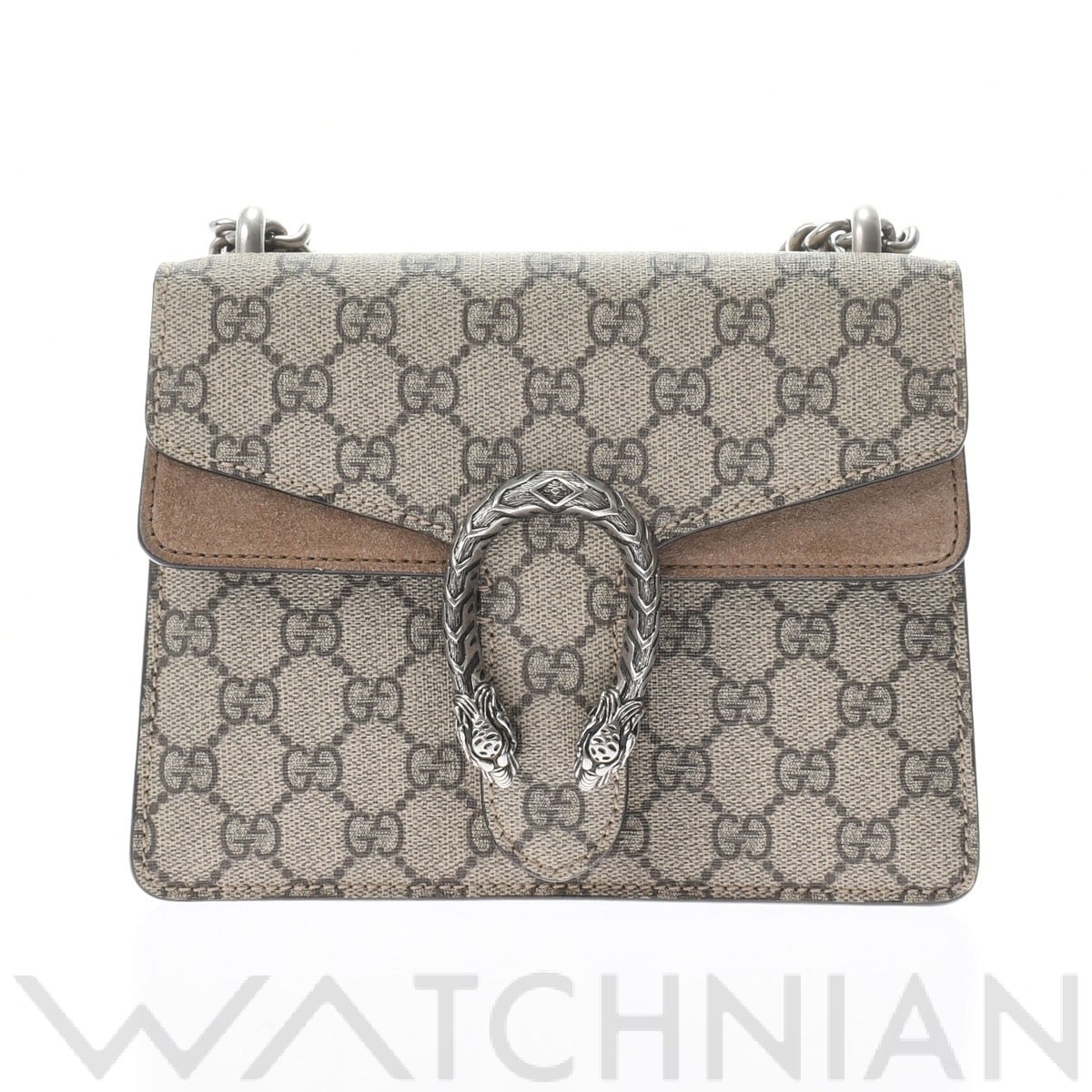 グッチ GGスプリーム ミニバッグ デュオニソス ベージュ/エボニー 421970 GGスプリームキャンバス/スエード レディース バッグ 【中古】【bag】