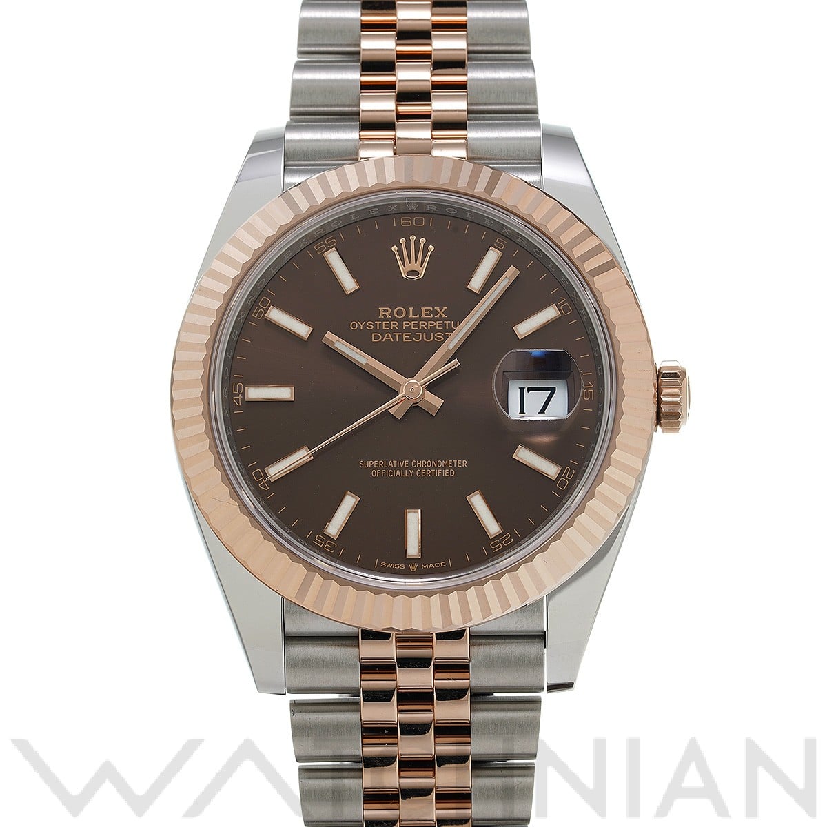 ロレックス デイトジャスト 41 126331 チョコレートブラウン メンズ 時計 【未使用】【wristwatch】