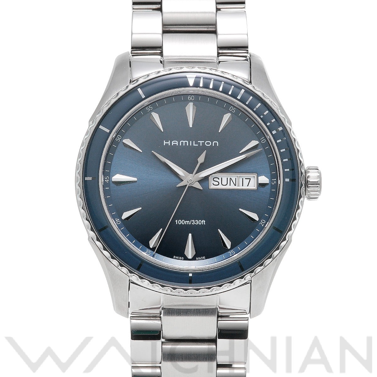 ハミルトン ジャズマスター シービュー デイデイト クォーツ H37551141 ブルー メンズ 時計 【中古】【wristwatch】