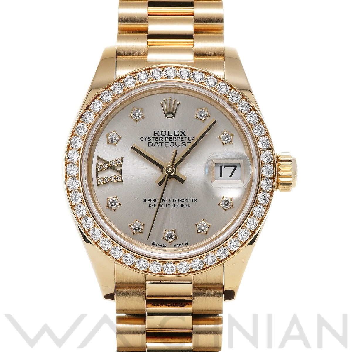 ロレックス レディ デイトジャスト 28 279138RBR シルバー/ダイヤモンド レディース 時計 【中古】【wristwatch】