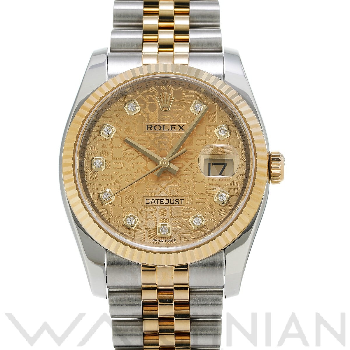 ロレックス デイトジャスト 36 116233G シャンパンコンピュータ/ダイヤモンド メンズ 時計 【中古】【wristwatch】