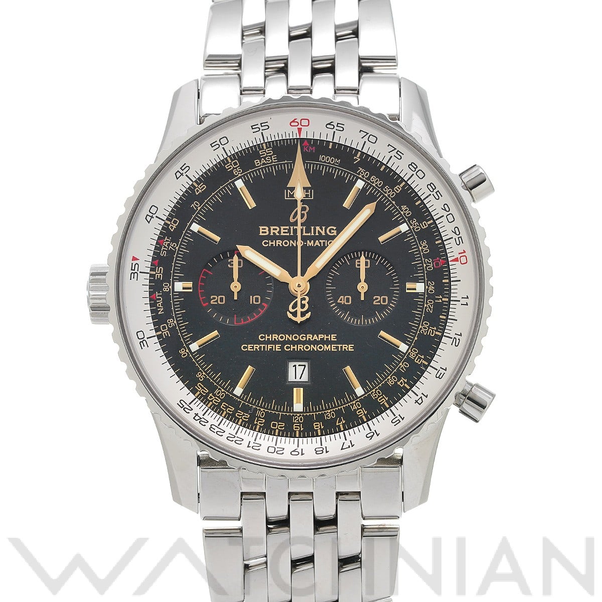 ブライトリング / BREITLING ナビタイマー クロノマチック A4135012/B704 ブラック メンズ 時計 【中古】【wristwatch】