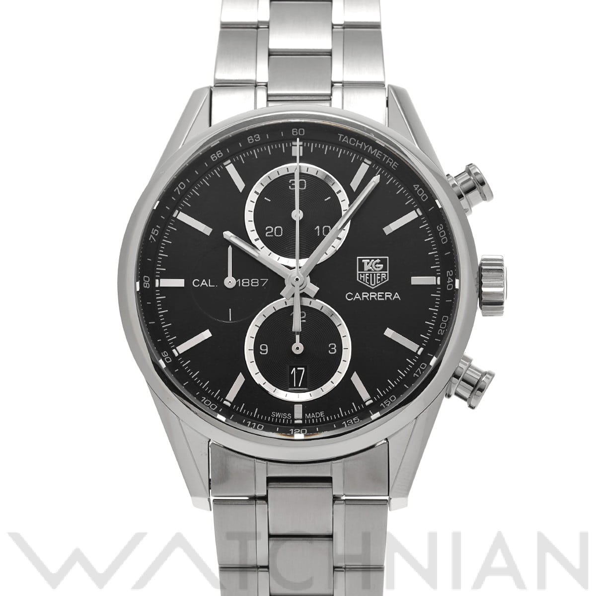 タグ ホイヤー / TAG HEUER カレラ キャリバー1887 クロノグラフ CAR2110.BA0720 ブラック メンズ 時計 【中古】【wristwatch】